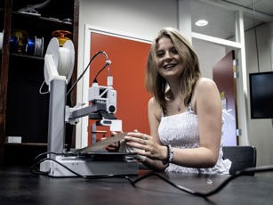 ICT Studente met apparaat